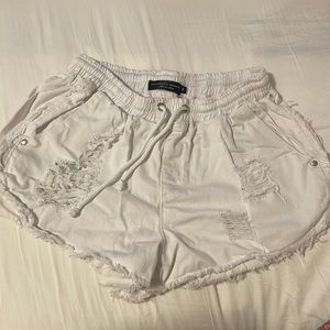 Draw String Denim Shorts